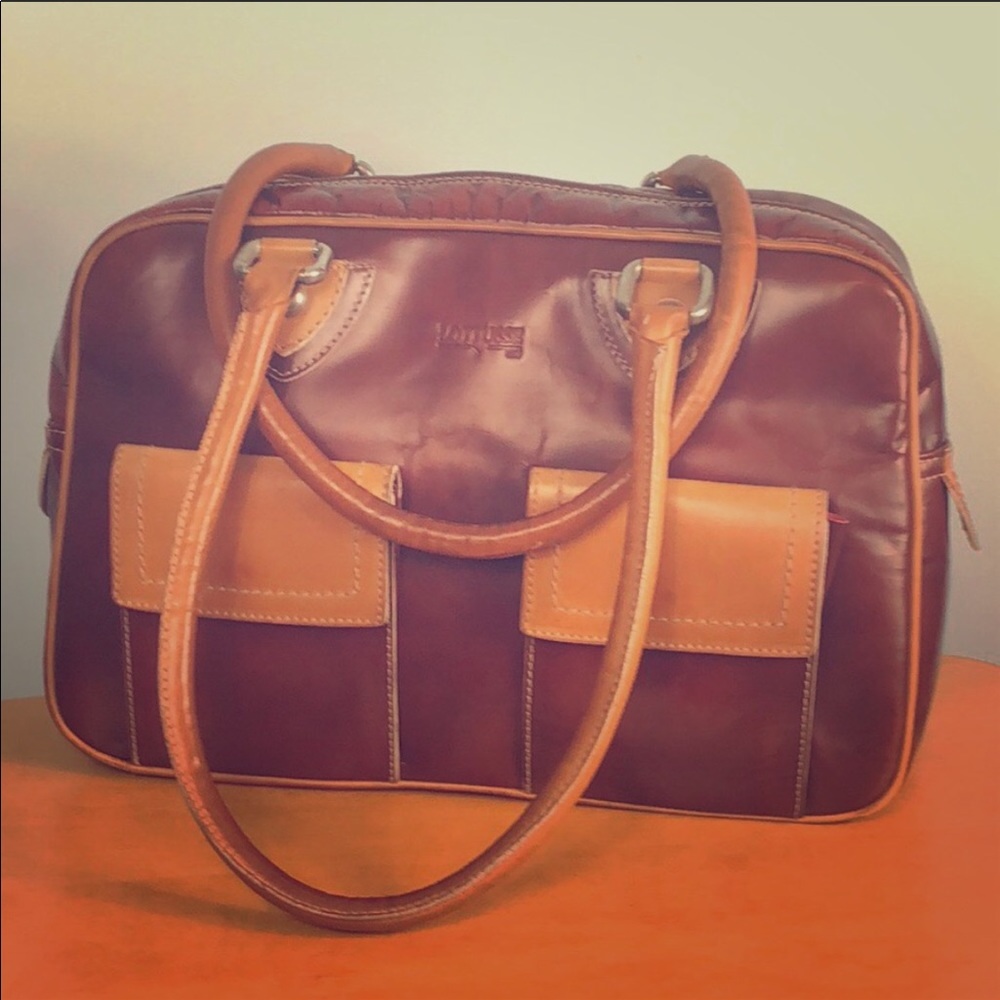 Lottusse 🦋 Stunning 2 Tone Leather Shoulder Bag - Picture 6 of 8